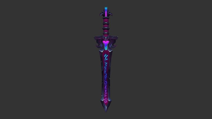 Hand-painted Sword 3D Model