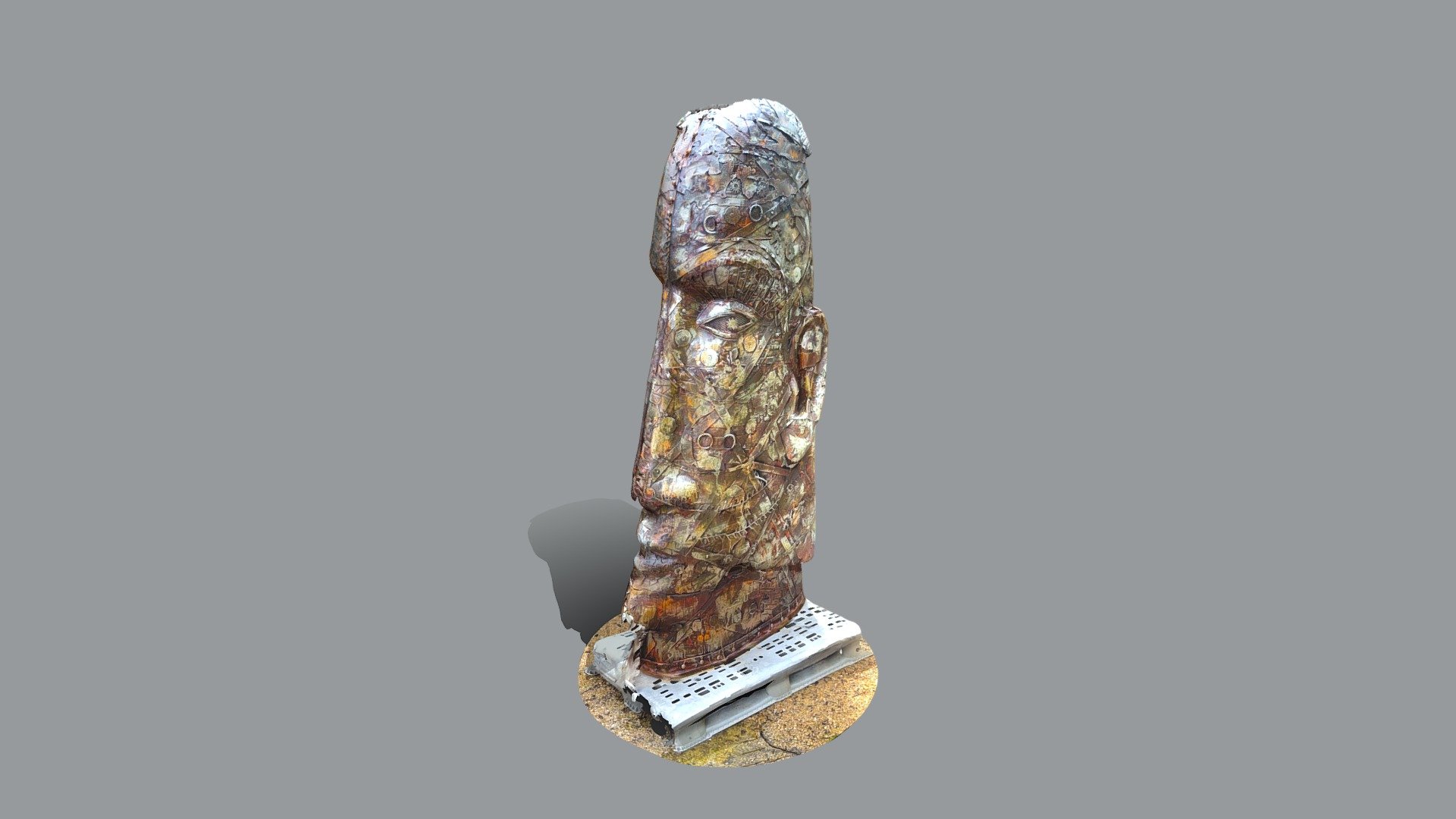 LiDAR scan of metal statue