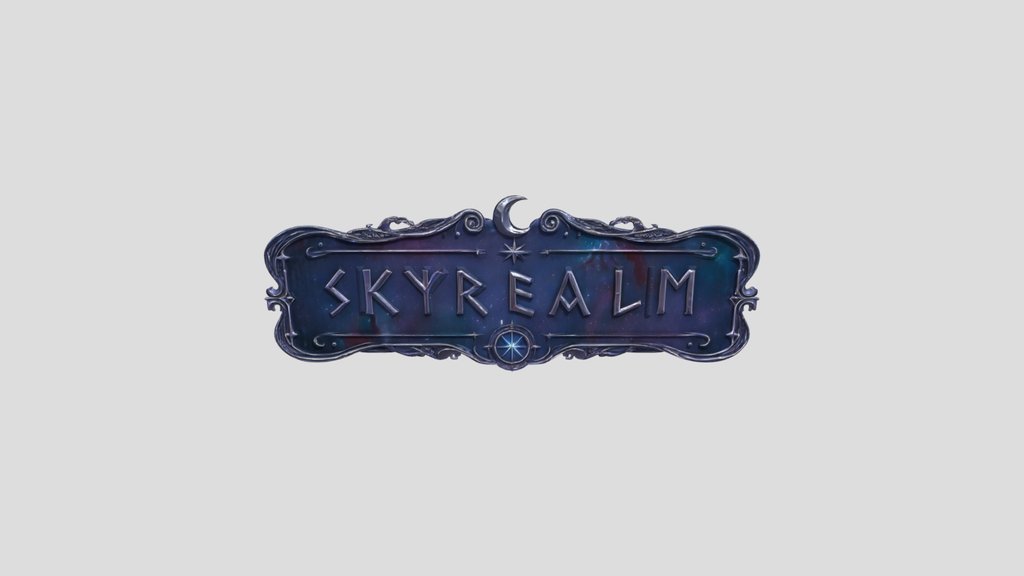 Fantasy title sign for Skyrealm