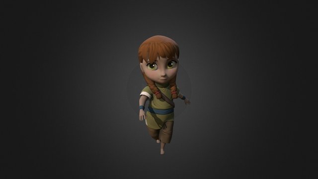 Anna Walkcycle 3D Model