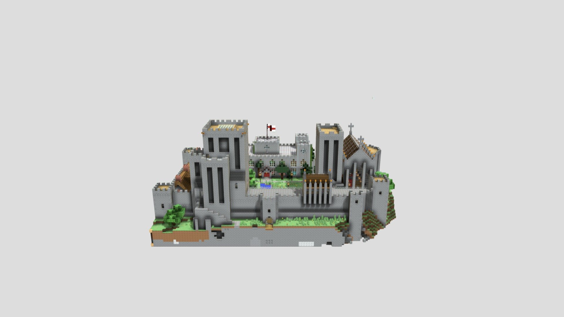 Minecraft Castle - Download Free 3D model by patrix (@patrix) [4b63724]