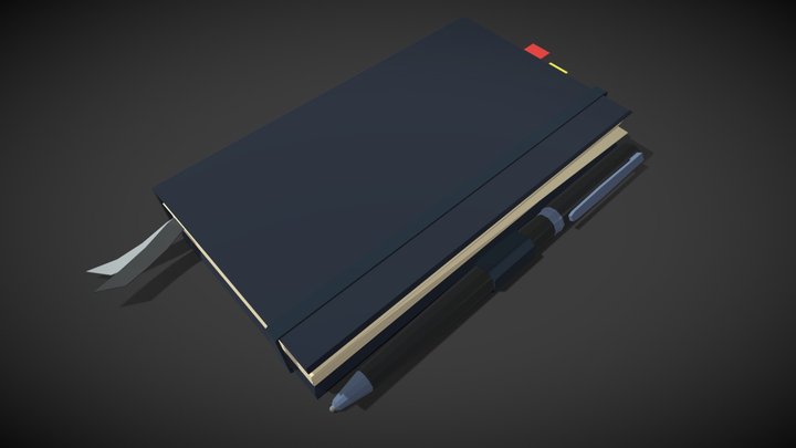 Lowpoly Notebook 3D Model