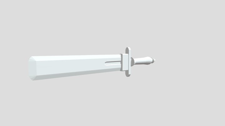 Shortsword Flat Tip 3D Model