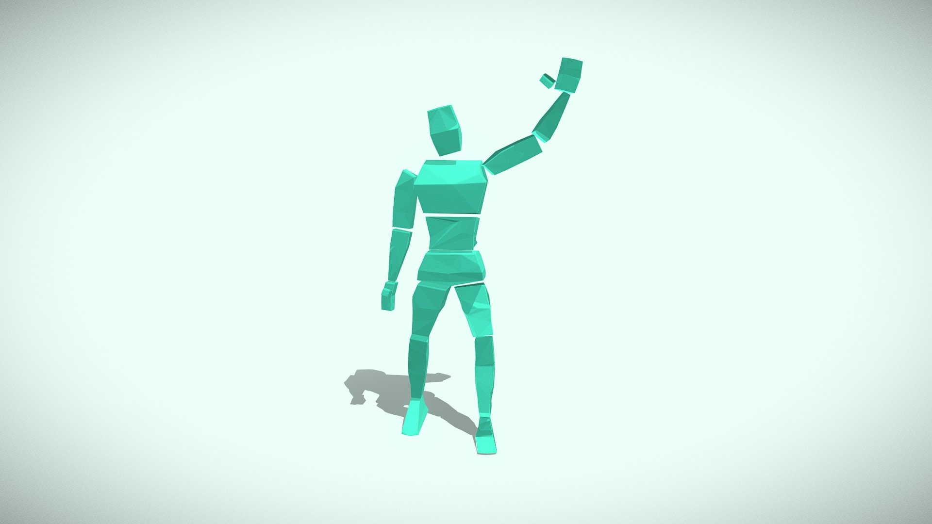 Low Poly Glass Character