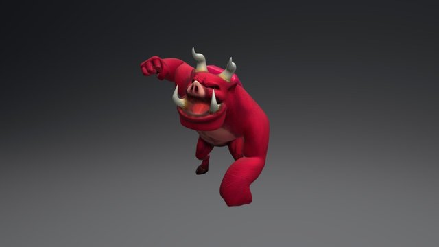 Puniceus - The Magenta Guardian 3D Model