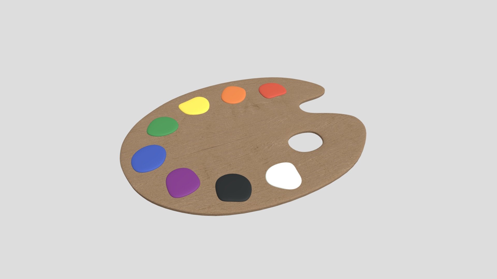 Painting Palette Buy Royalty Free 3D model by Ed+ (EDplus) [fd663ab