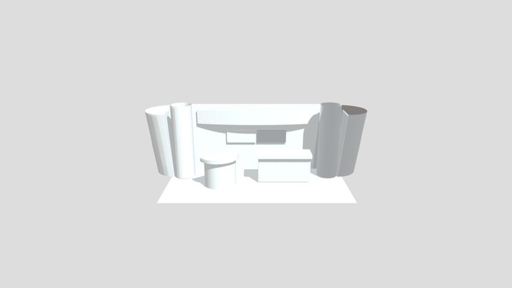 3D MAX Trade show booth 3D Model