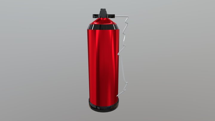 Simple Fire Extinguisher 3D Model