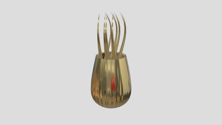 vase with plant 3D Model