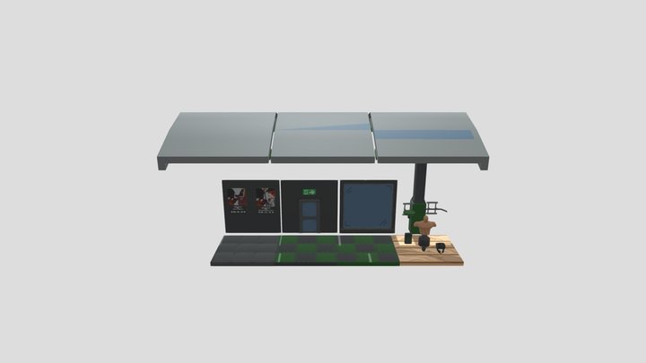 Gym assets created for Dance Brawler 3D Model