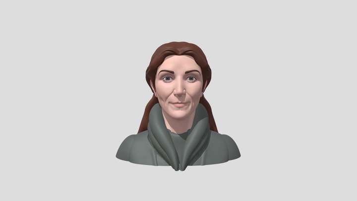 GameOfThrones CatelynStark Bust 3D Model