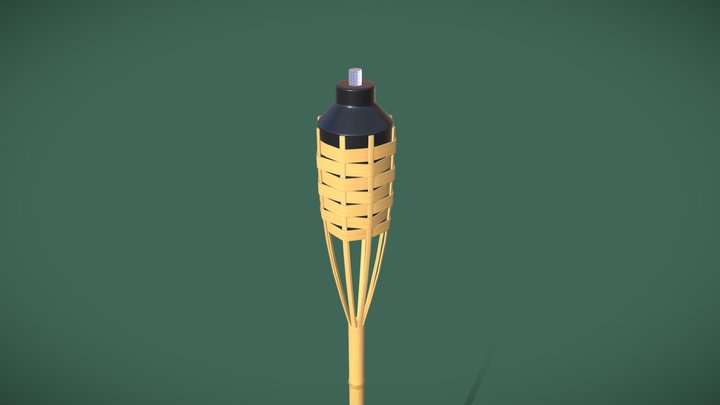 Bamboo Tiki Torch 3D Model