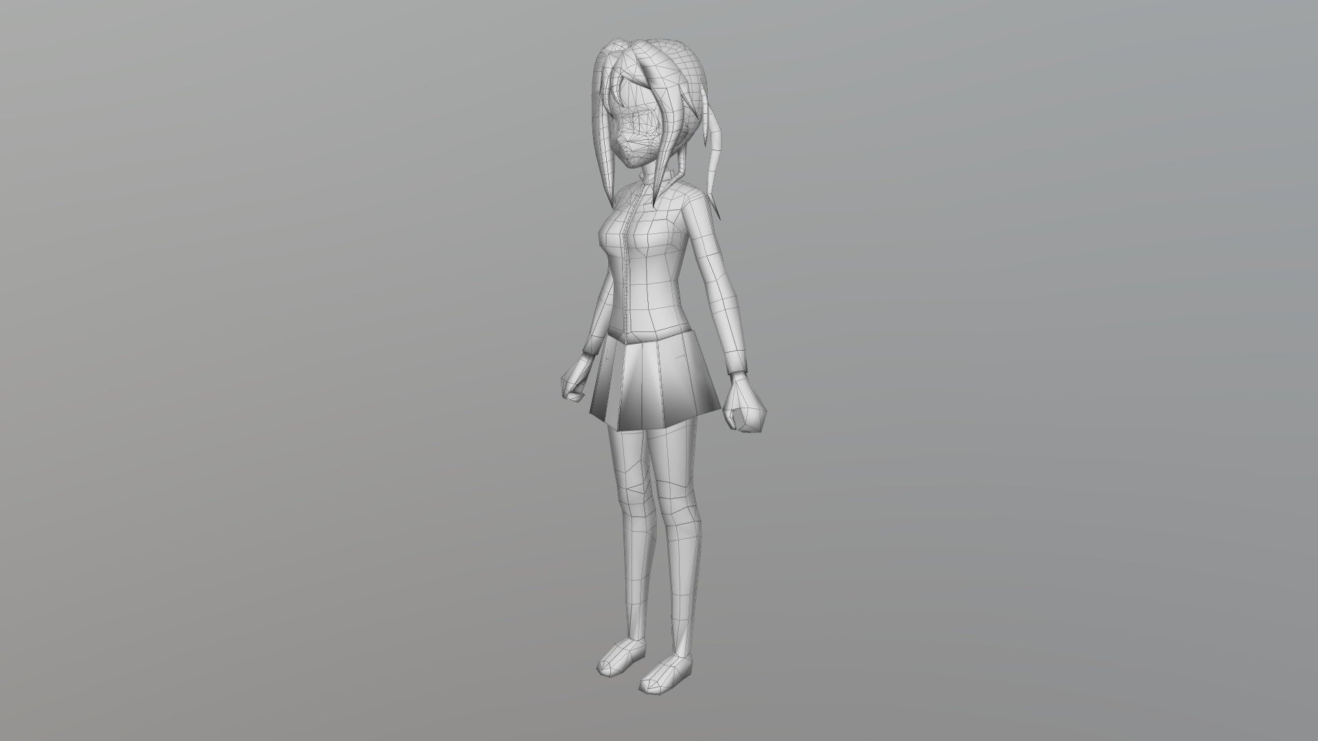 Anime cute woman