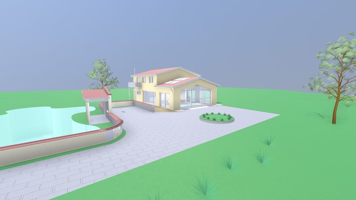 Wellness- / Fereienhaus mit ELW 3D Model