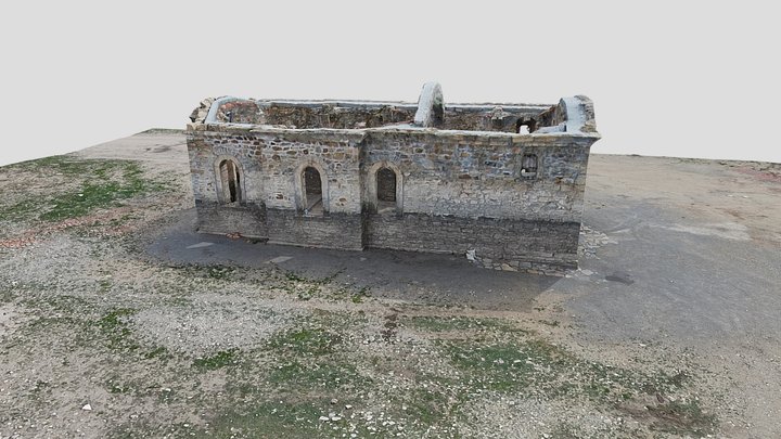 Потопената църква св. Иван Рилски в яз. Жребчево 3D Model