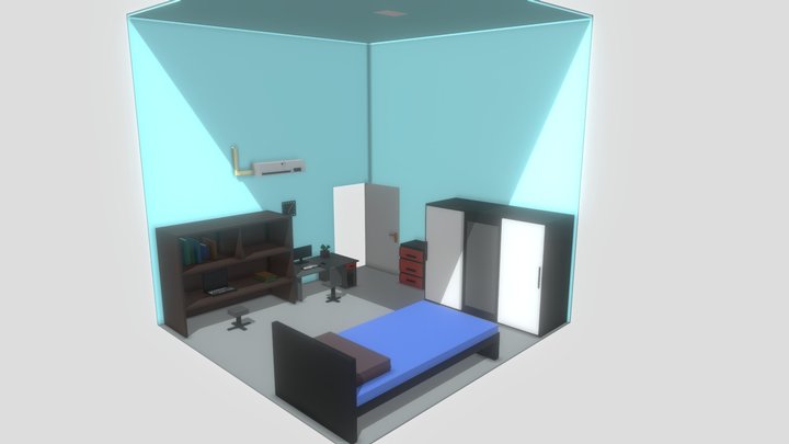Voxel Room 3D 3D Model