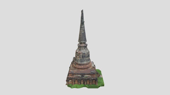 เจดีย์บริวารในวัดใหญ่ชัยมงคล อยุธยา 3D Model