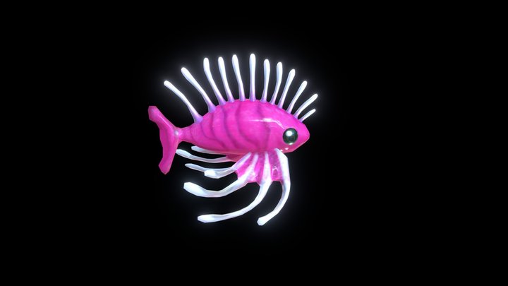 Pink Fish_swim 3D Model