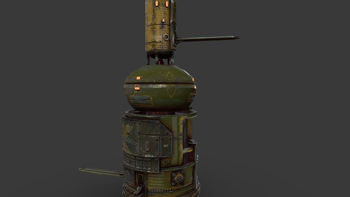 SciFi Satellite 3D Model