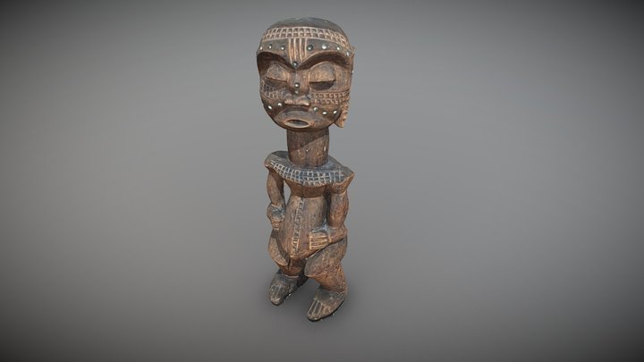 African Statue 3D Model
