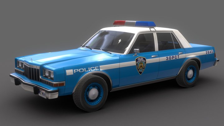 Dodge Diplomat New York Police 3D Model