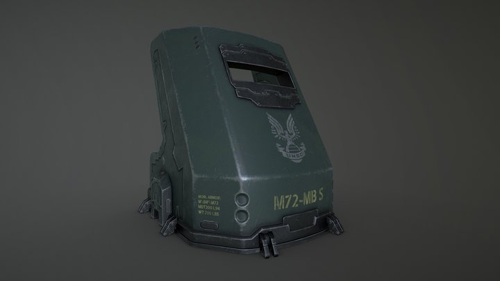 Halo Small Barricade 3D Model