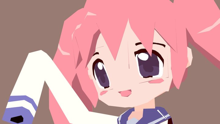 Anime Girl 3D Model