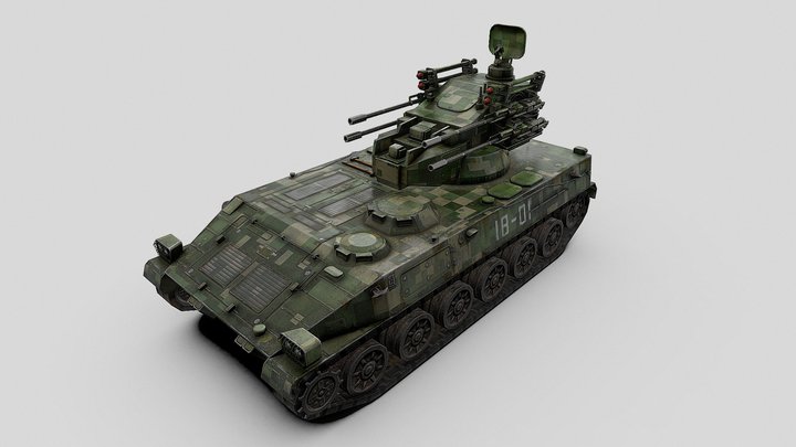Anti Aircraft Tank 3D Model