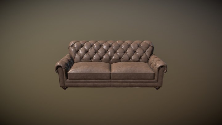 Leather Sofa 3D Model