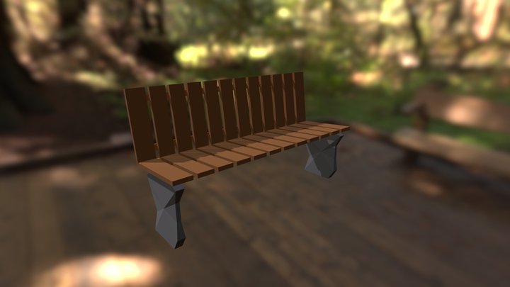 Bench - Low polly 3D Model