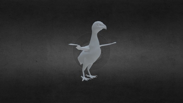 Young Eagle Base Model 3D Model