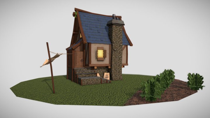 Potato Farmhouse 3D Model