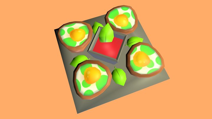 Scotched Yoshi Eggs 3D Model