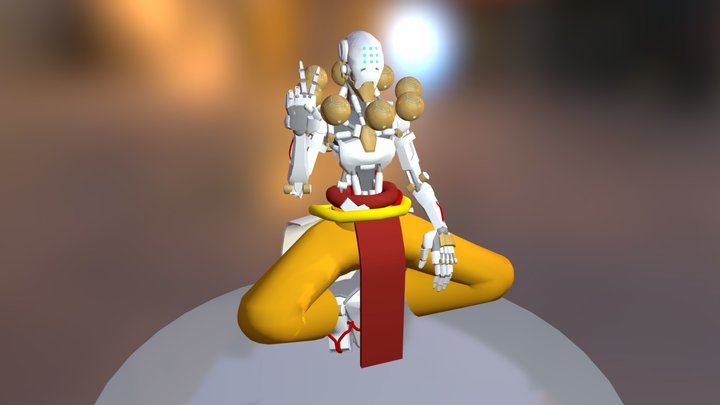 Zenyatta Peace Emote 3D Model