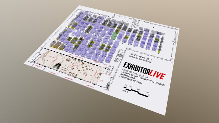 Ex Live 2018 Hall Model w Stage 3D Model