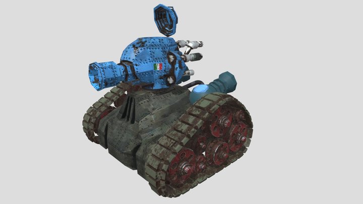 Tank cartoon 3D Model