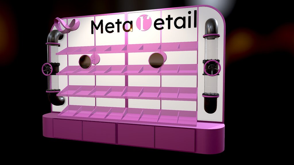 Mueble Cosmetica Rosa metaretail