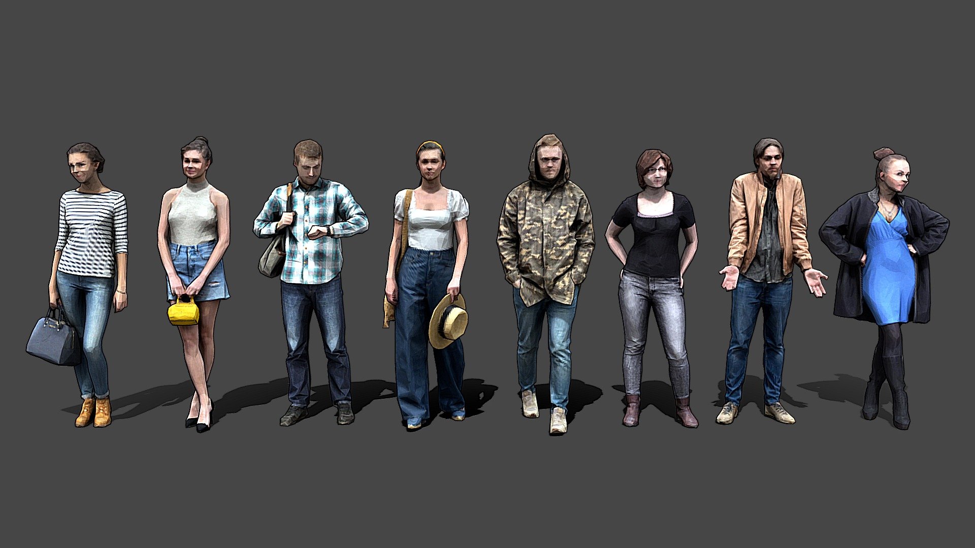 Stylized Lowpoly People Casual Pack Vol.4