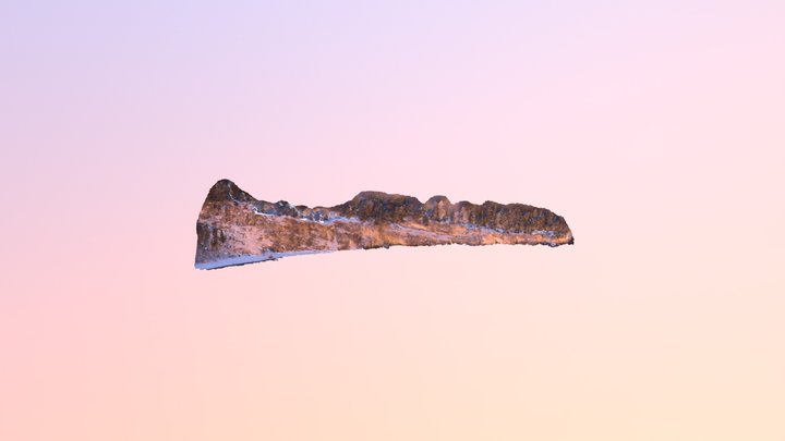 Kalksteinsklippe Bergevika Sør 3D Model