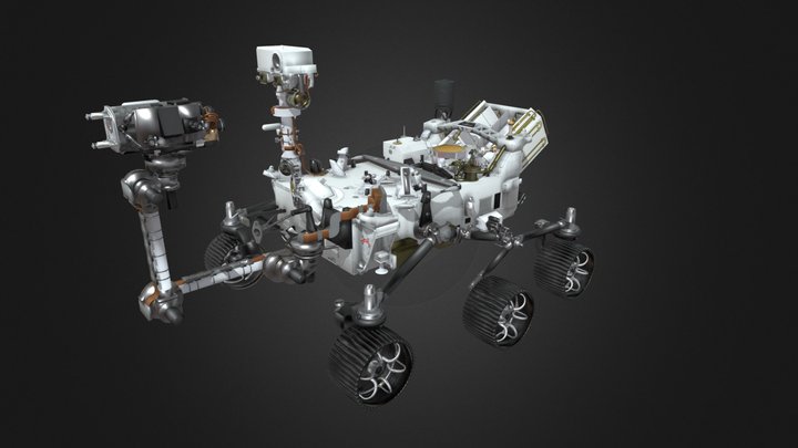 Curiosity Rover 3D Printed Model 3D Model