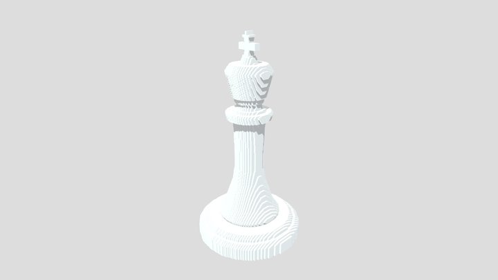 Blocky Chess Piece - King 3D Model