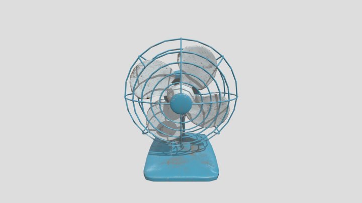 Low-Poly Fan 3D Model