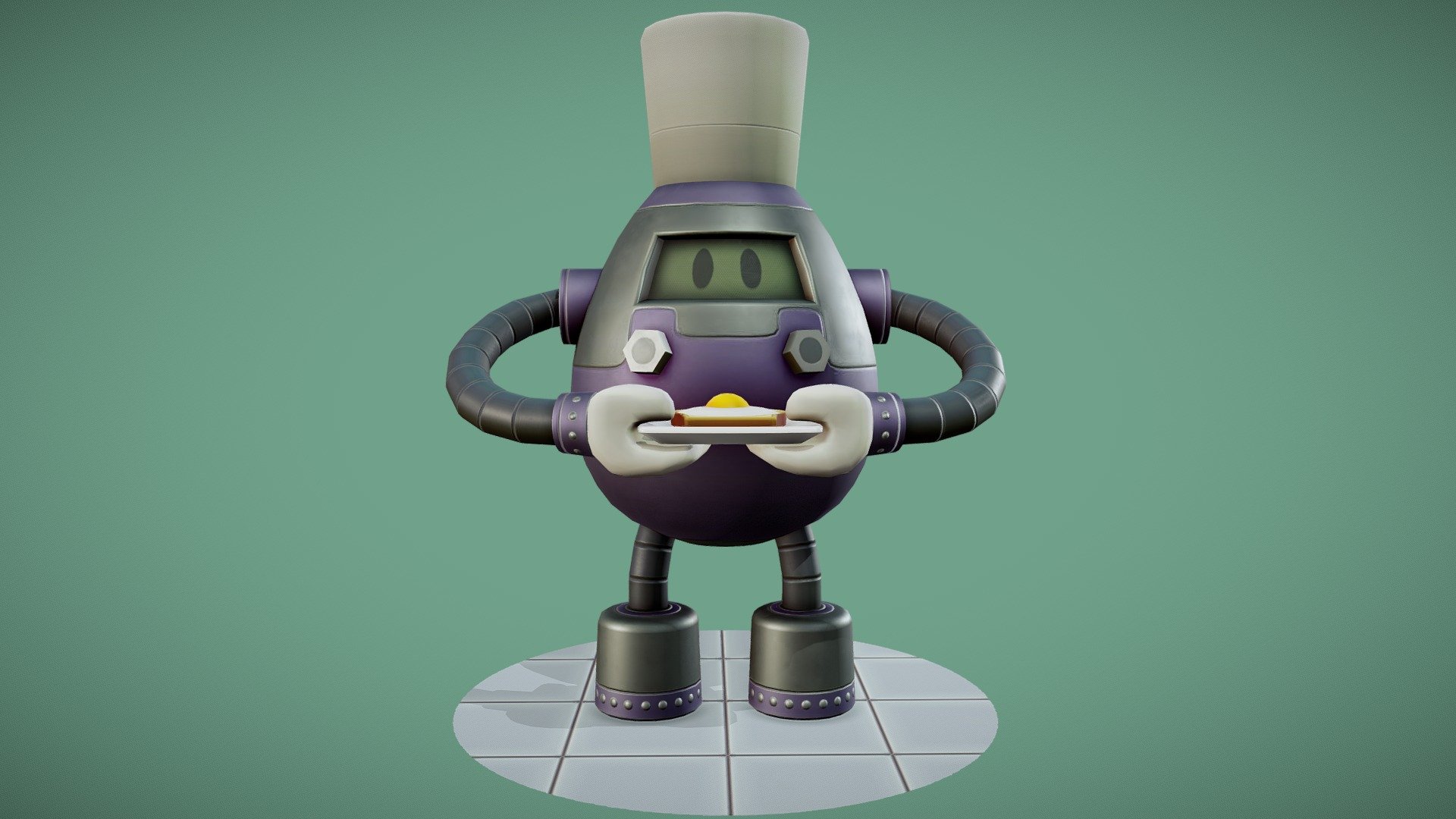 "EGG-0" The Breakfast Serving Robot — Sketchfab embed 3D viewer
