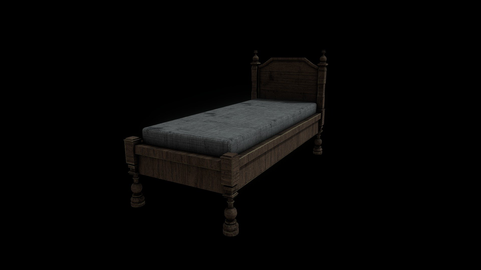 Single Bed - Buy Royalty Free 3D model by FordVFX [fd845f7] - Sketchfab ...