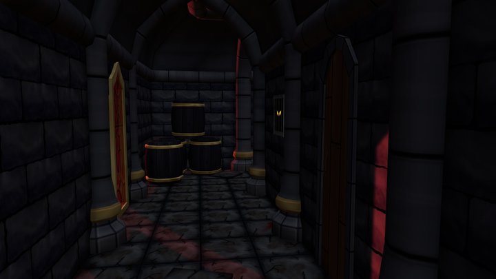 Vampire Castle Corridor 3D Model