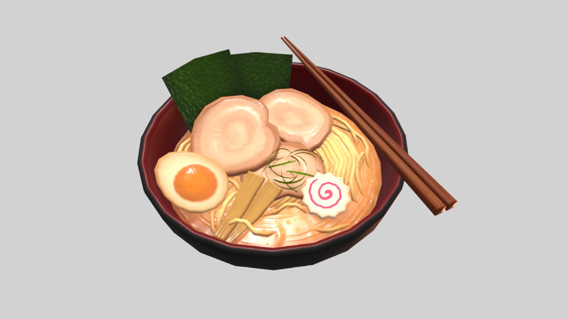 3D model Ramen - This is a 3D model of the Ramen. The 3D model is about a bowl of food.