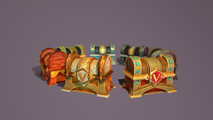 D&D: Warriors of Waterdeep - VIP chests 3D Model