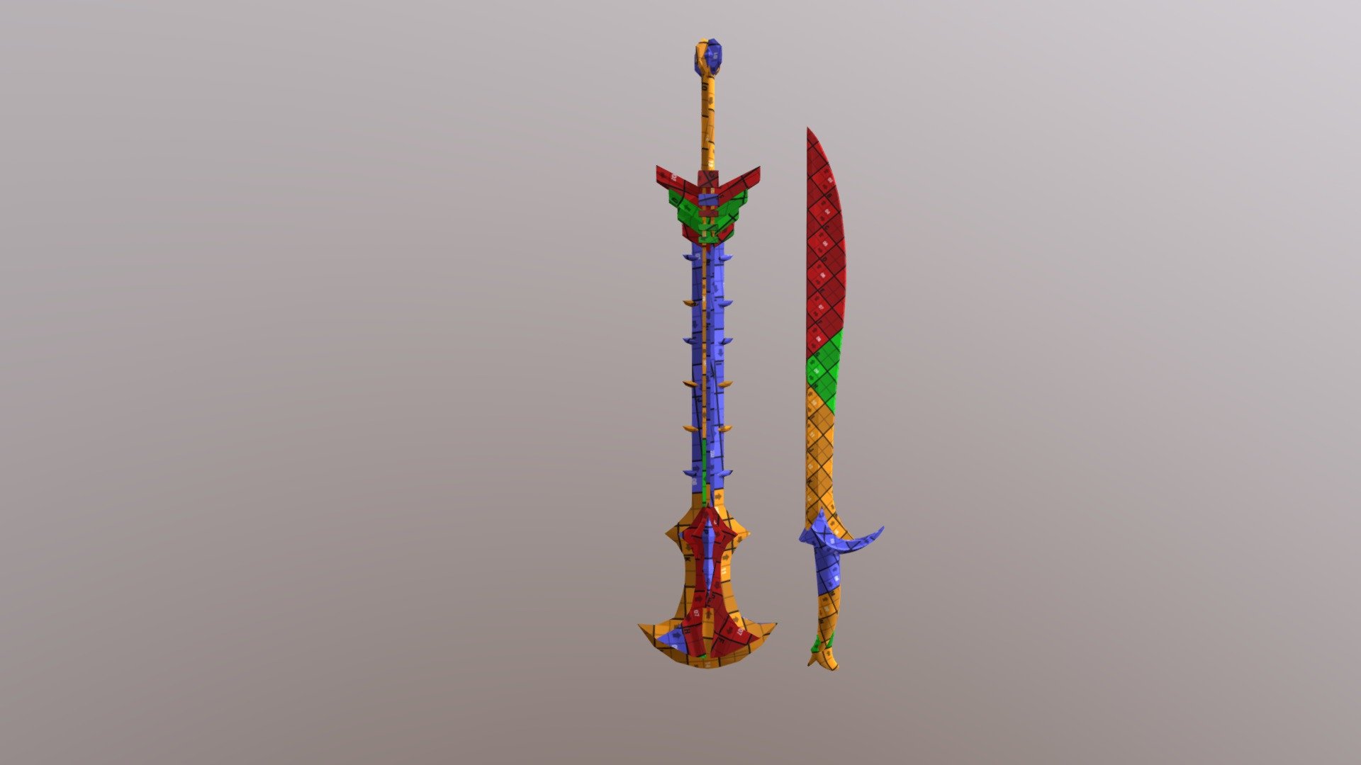 Swords UV Mapped