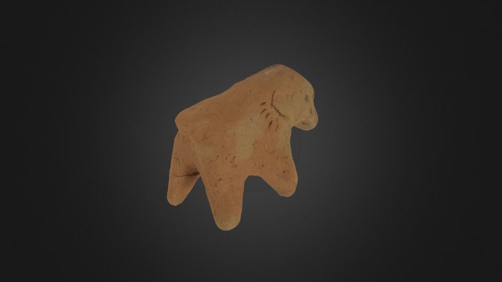 Clay Mammoth Figure 3D Model