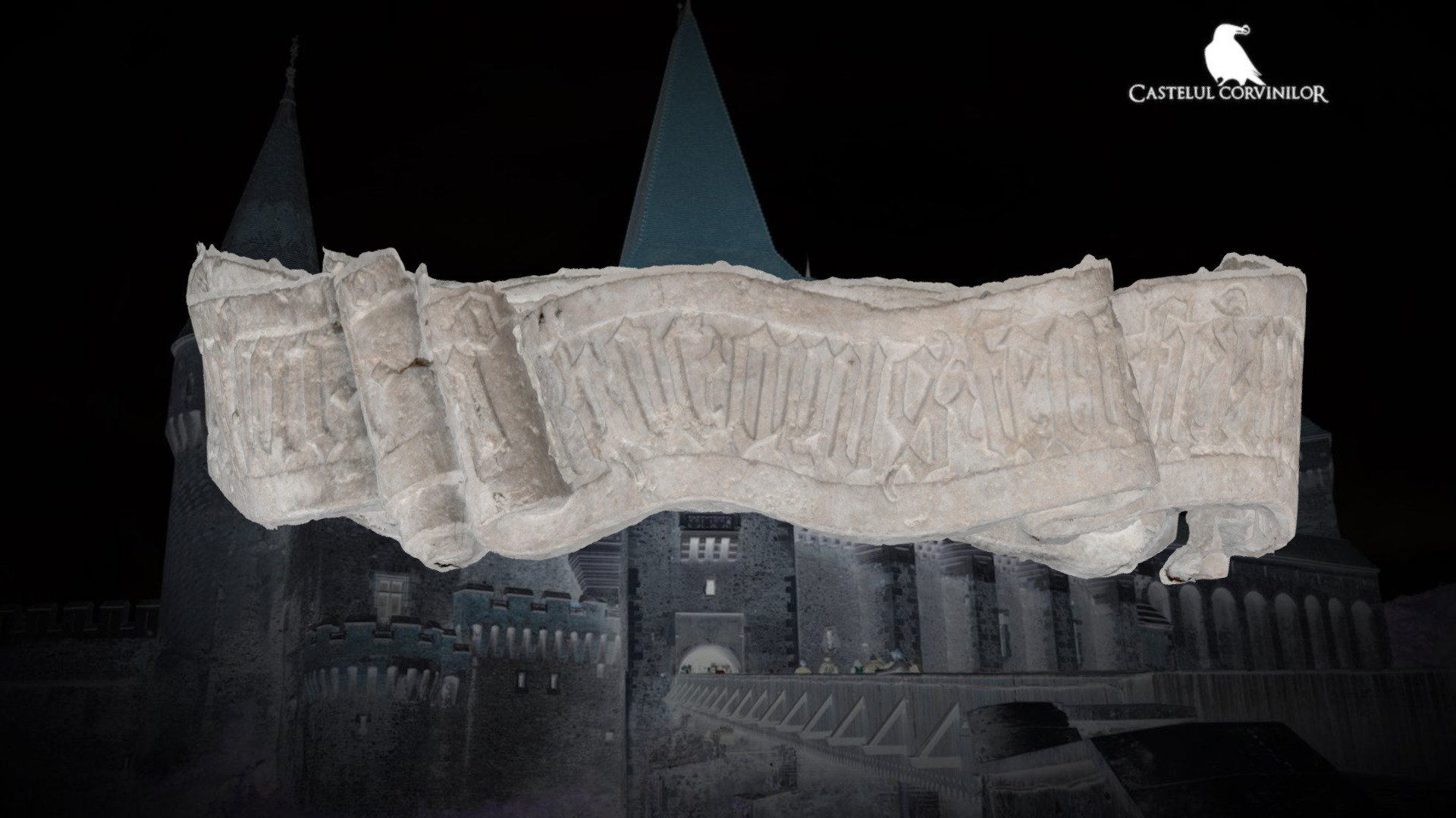 Stone ribbon - The Knights Hall - Corvin Castel